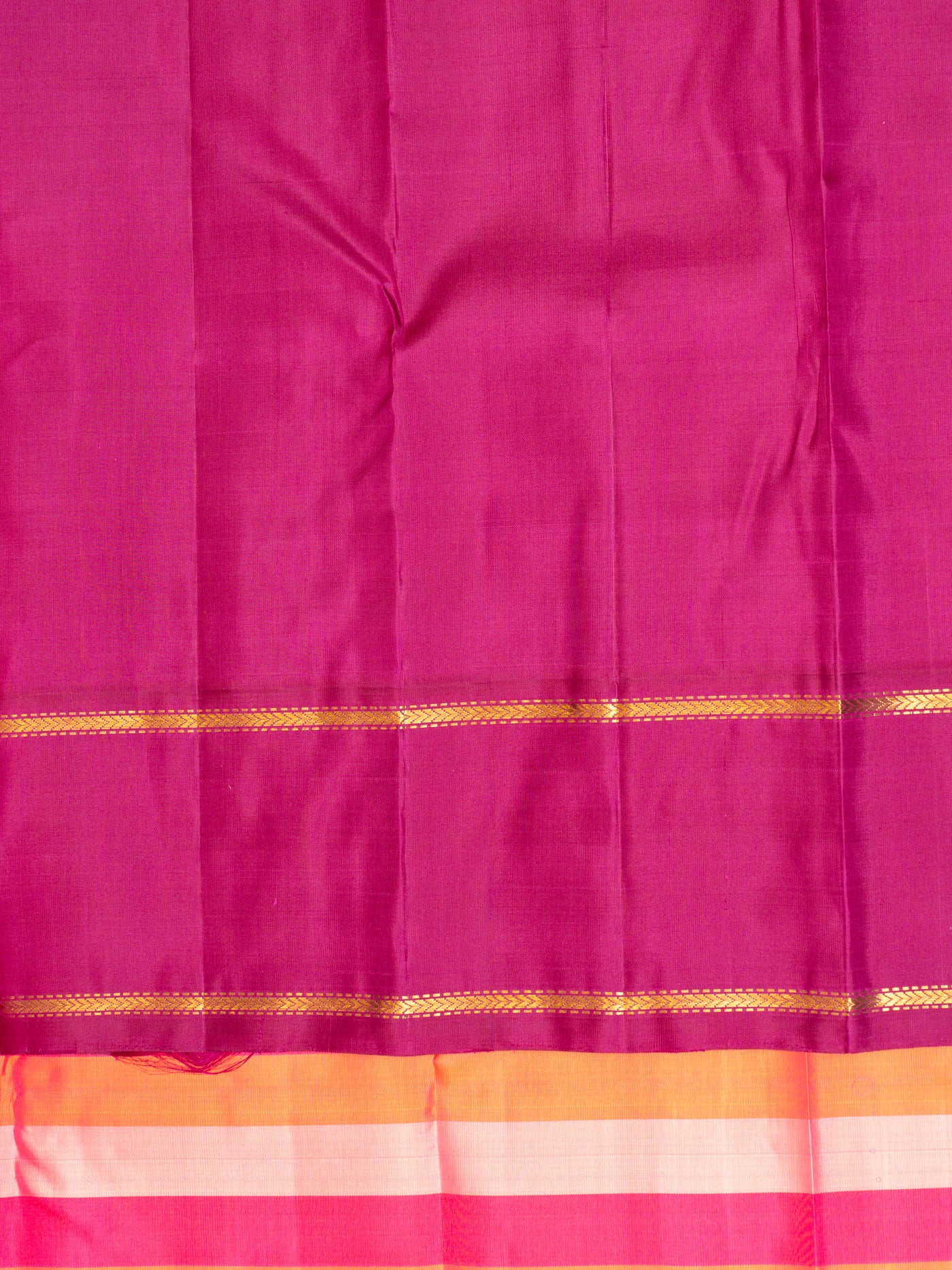 Pastel pink stripes pure zari Kanchipuram silk saree