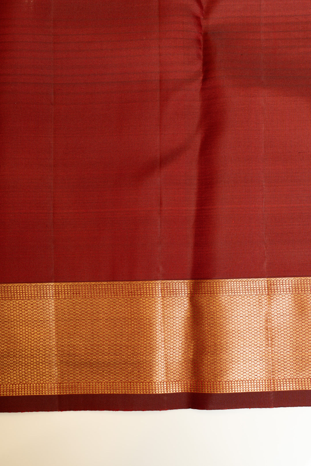 Maroon paisley brocade pure Kanchipuram silk saree