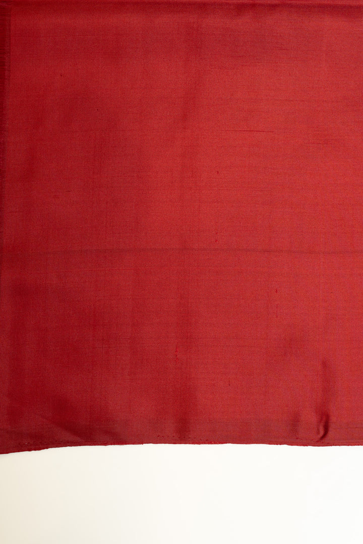 Mustard and maroon pure soft silk saree