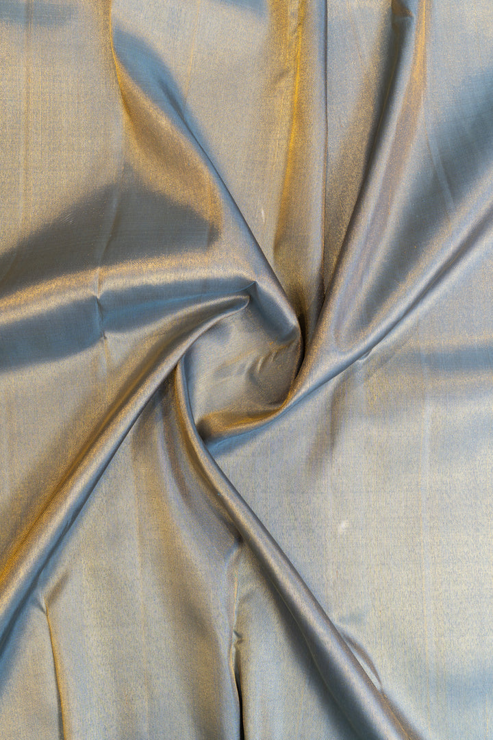 Cerulean blue 8 Kol pure Kanchipuram silk saree