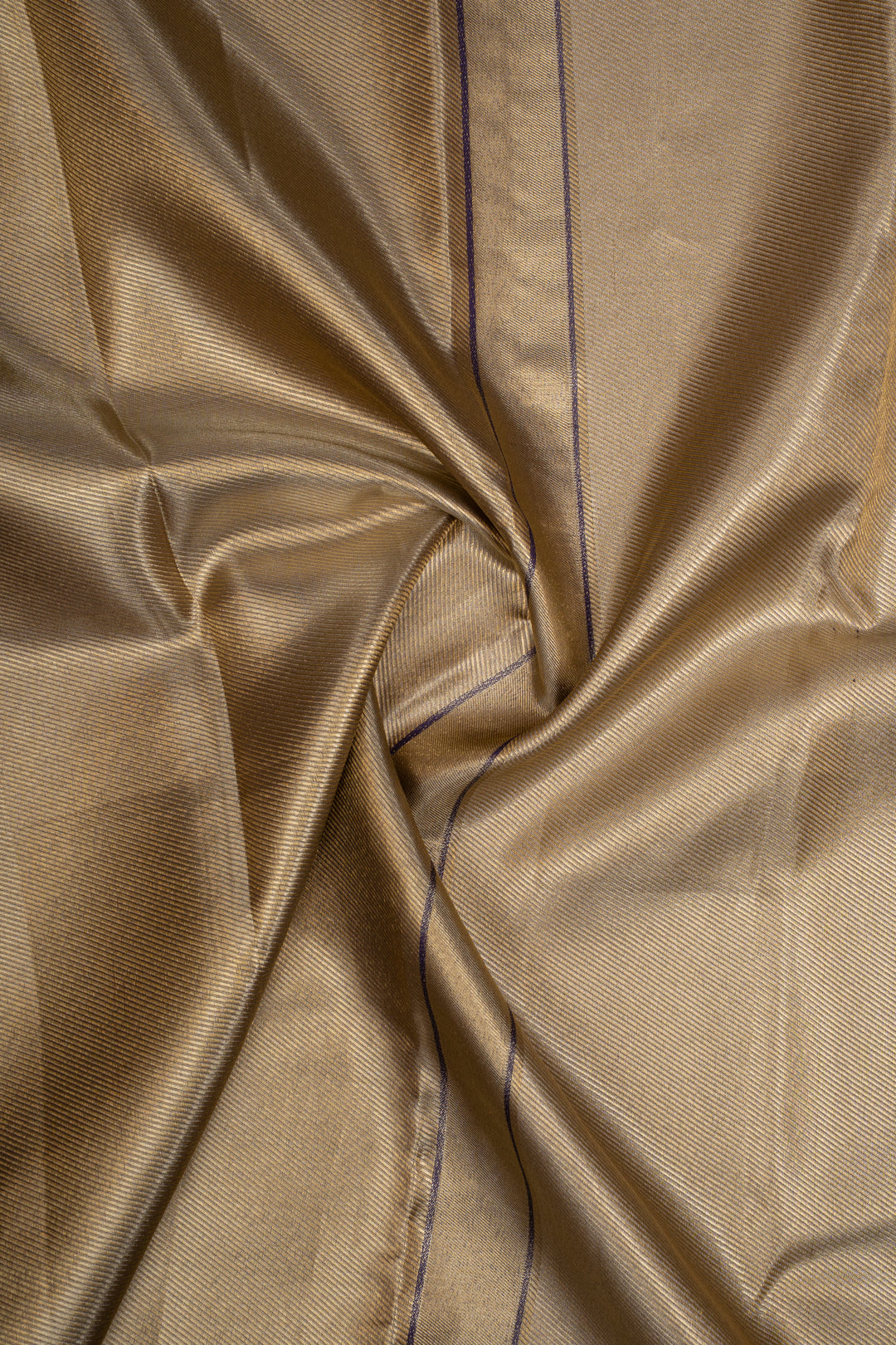 Gold and Grey Temple Brocade Pure Kanchipuram Silk Saree