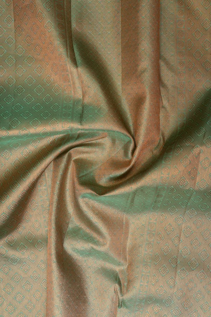 Pastel Green Brocade Pure Kanchipuram Silk Saree - Clio Silks