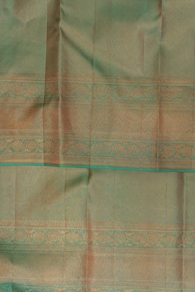 Pastel Green Brocade Pure Kanchipuram Silk Saree - Clio Silks