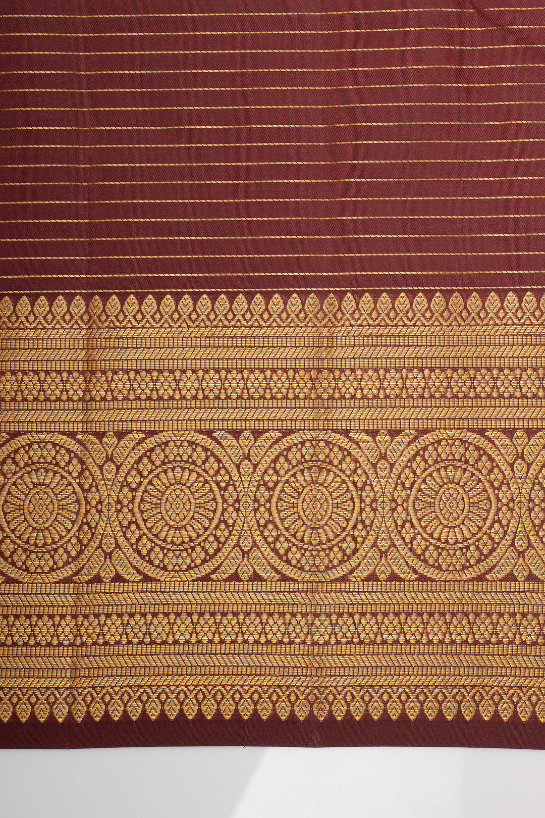Maroon Zari Checks Pure Kanchipuram Silk Saree