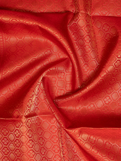 Black Butties and Red Soft Silk Saree | Clio Silks