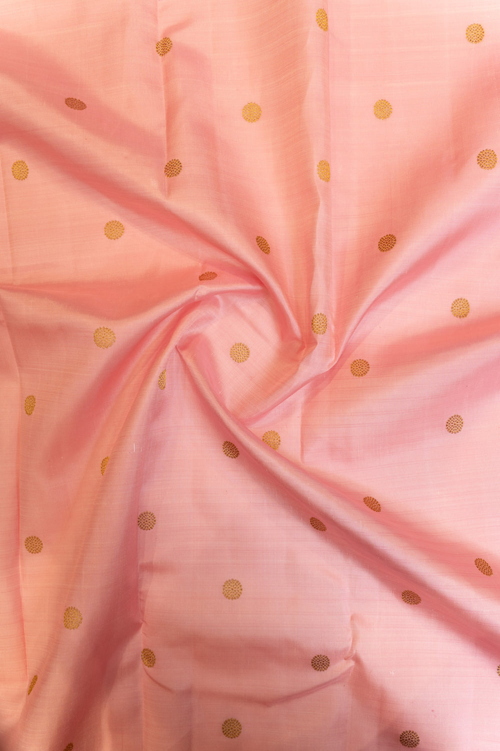 Tea Rose pink and green traditional pure Kanchipuram silk saree