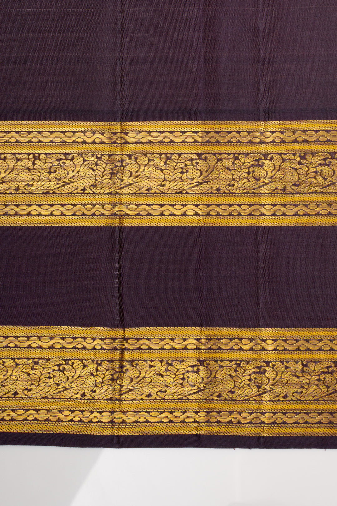Vintage Peach Pink and Purple Rettai Pettu Pure Kanchipuram Silk Saree
