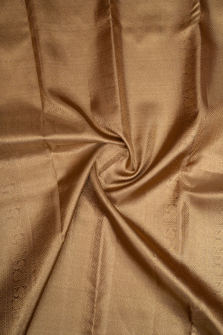 Gold and Jamun Tissue Brocade Pure Kanchipuram Silk Saree