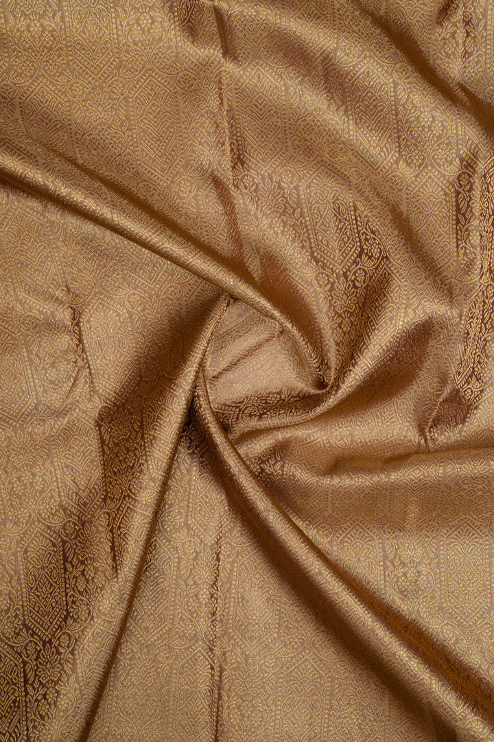 Gold and Jamun Tissue Brocade Pure Kanchipuram Silk Saree