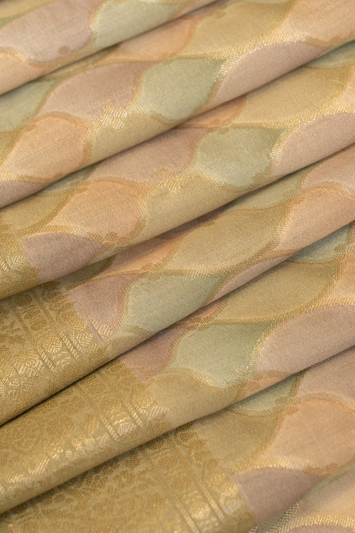 Pastel rangkat pure Banaras Kora saree