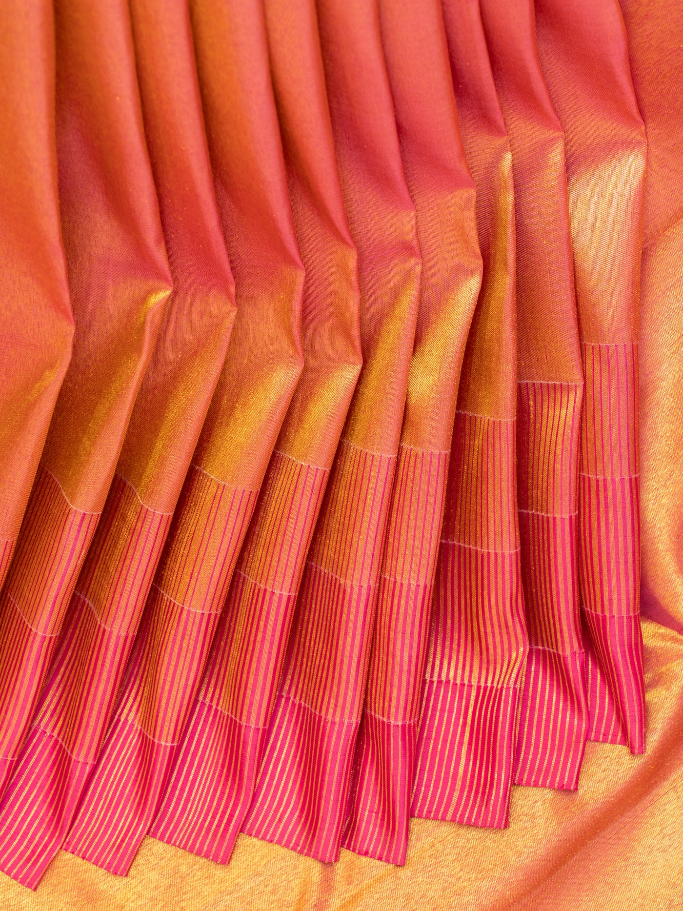 Pink tissue 8Kol pure zari Kanchipuram silk saree