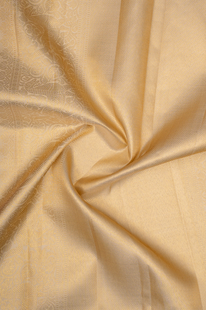 Purple and Ivory Pure Kanchipuram Silk Saree