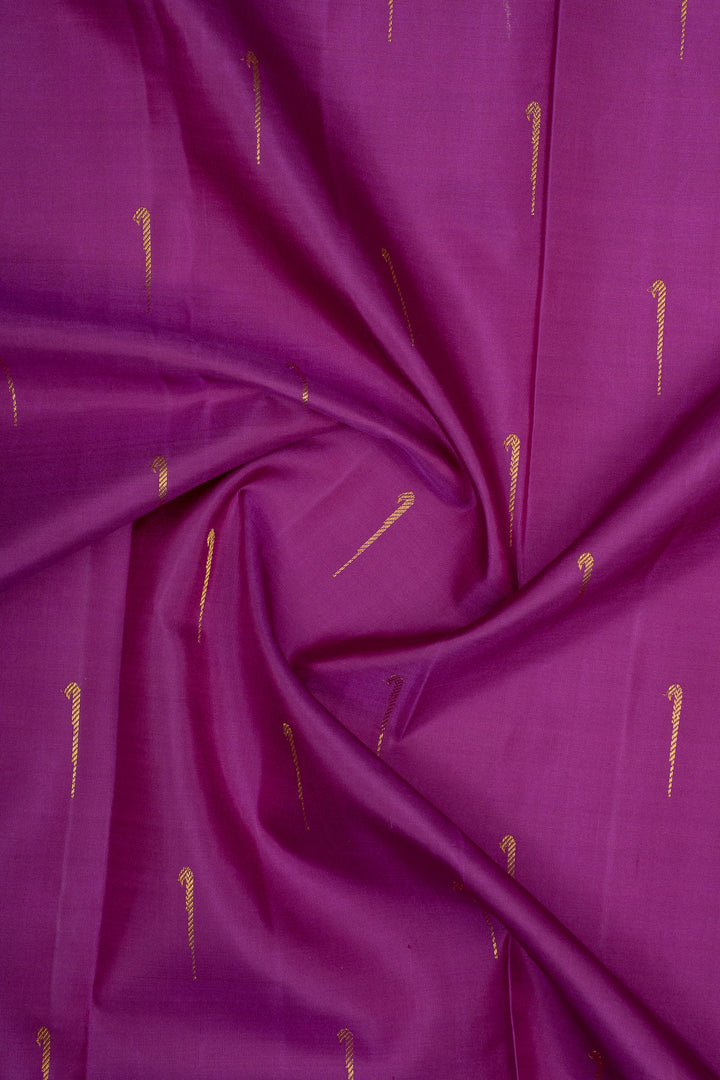 Purple and Ivory Pure Kanchipuram Silk Saree