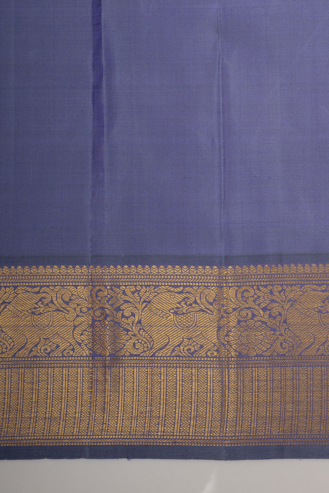 Ice Blue Zari Checks Pure Kanchipuram Silk Saree