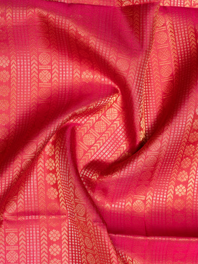 Mustard and Pink Soft Silk Saree | Clio Silks