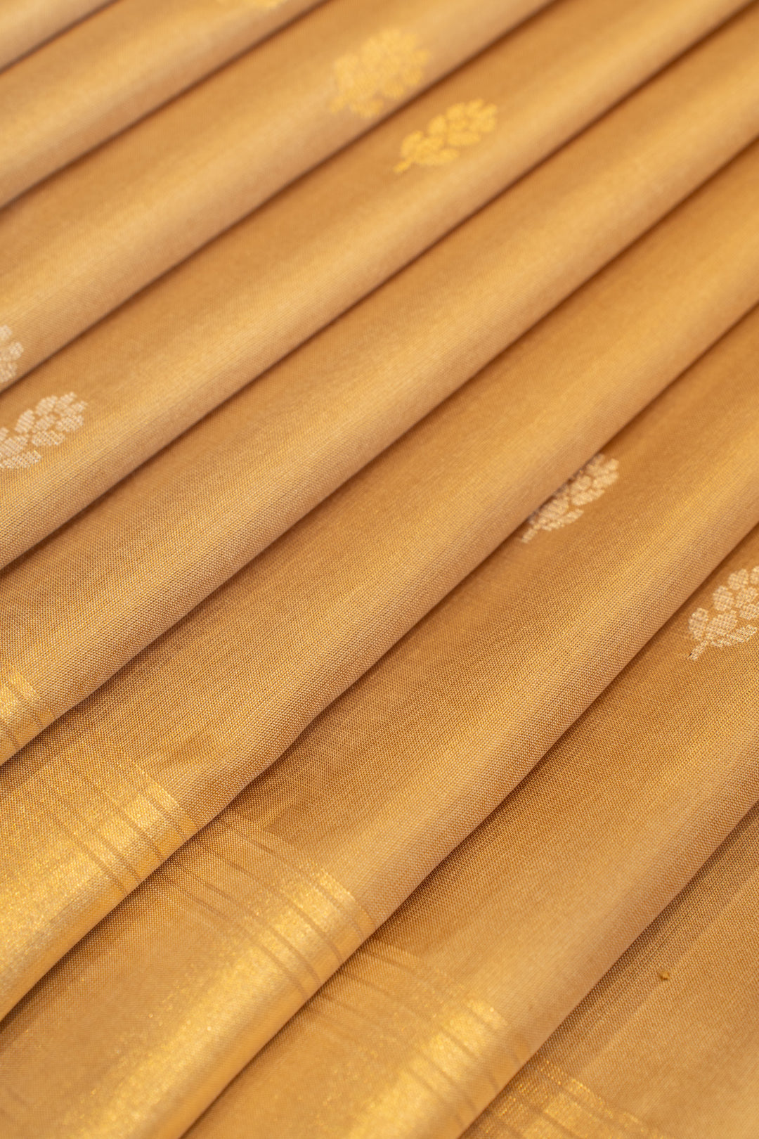 Beige and peach pure soft silk saree