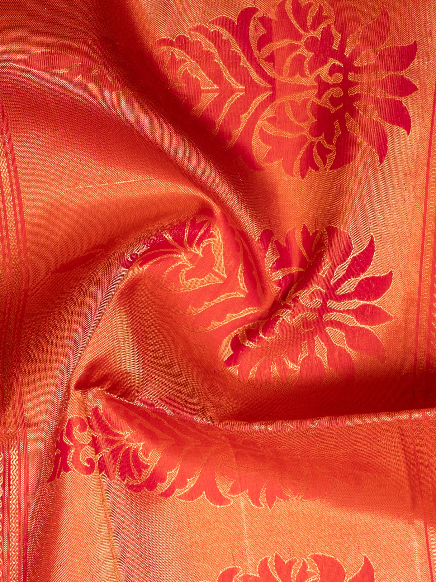 Cyan Green Butties and Peach Soft Silk Saree | Clio Silks