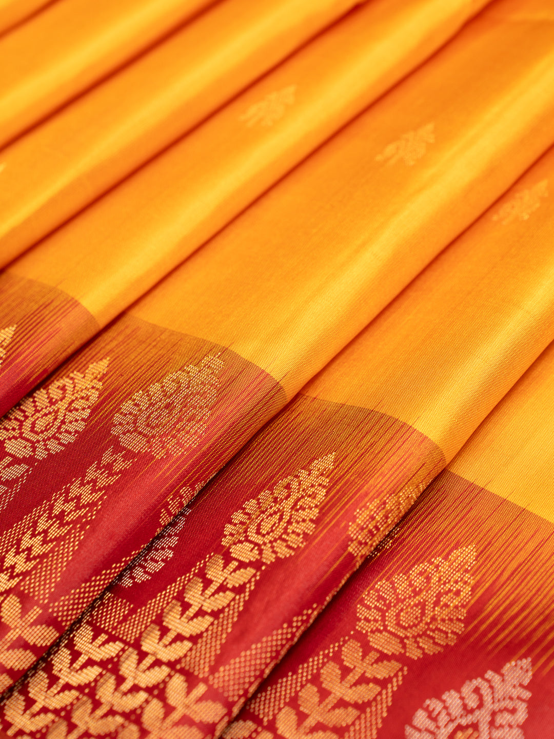 Mustard and Maroon Paithani Soft Silk Saree | Clio Silks