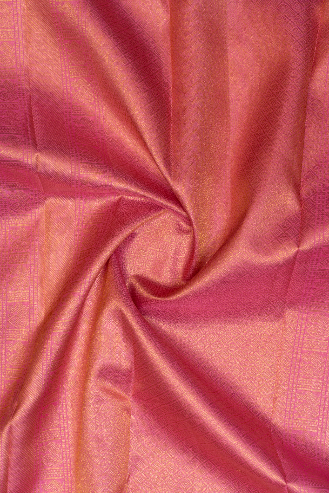 Prussian blue and pink pure Kanchipuram silk saree