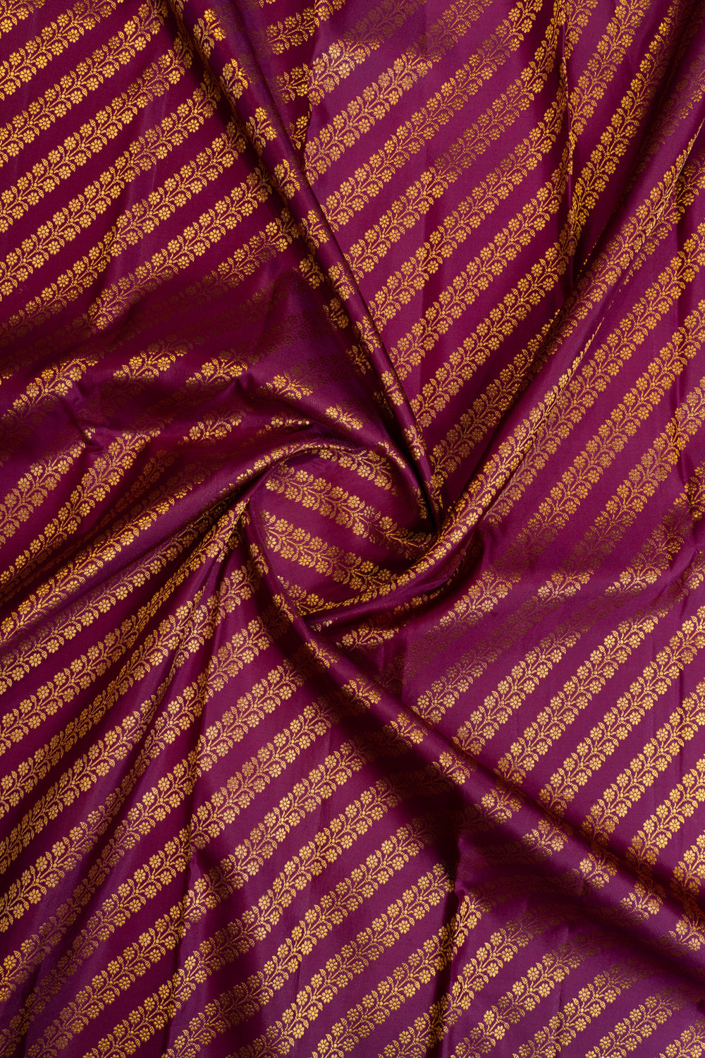Purple leheriya pure Kanchipuram silk saree