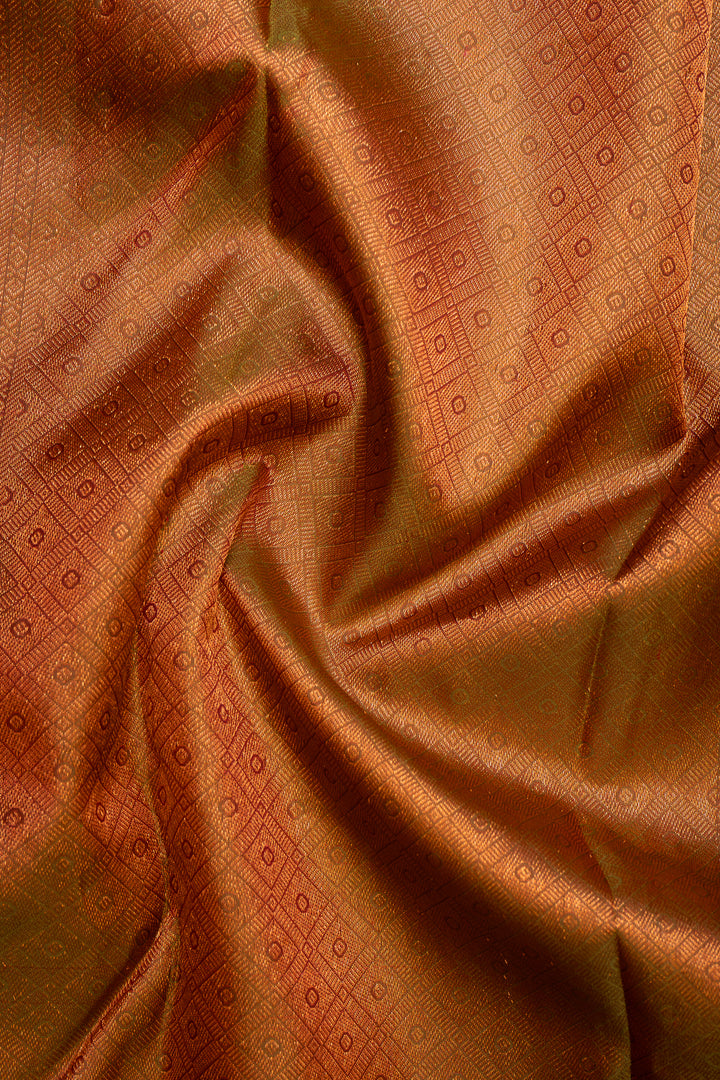 Red Brocade Pure Kanchipuram Silk Saree - Clio Silks