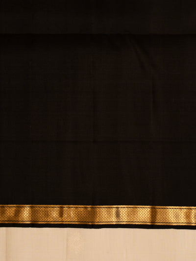 White Butties and Black Soft Silk Saree | Clio Silks