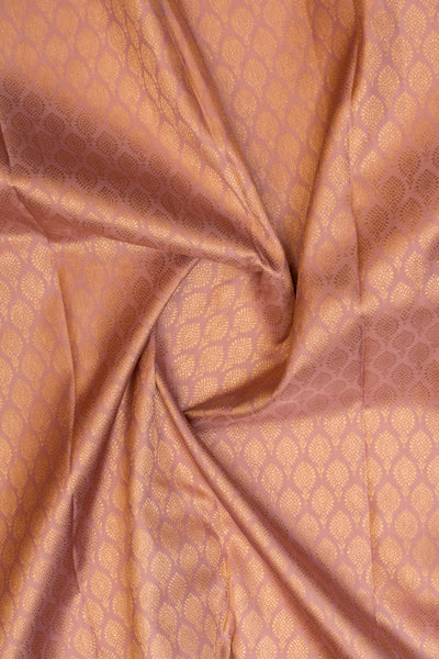 Pastel pink brocade pure Kanchipuram silk saree