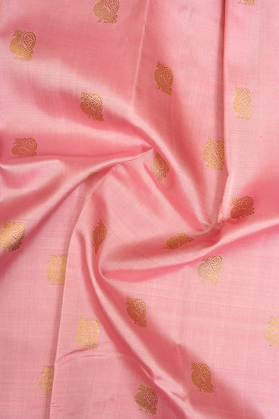 Lotus Pink Ganga Jamuna Kanjivaram Silk Saree - Clio Silks