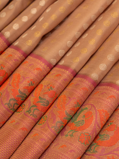 Dusty pink lakshadeepam Paithani pure zari kanjivaram silk saree