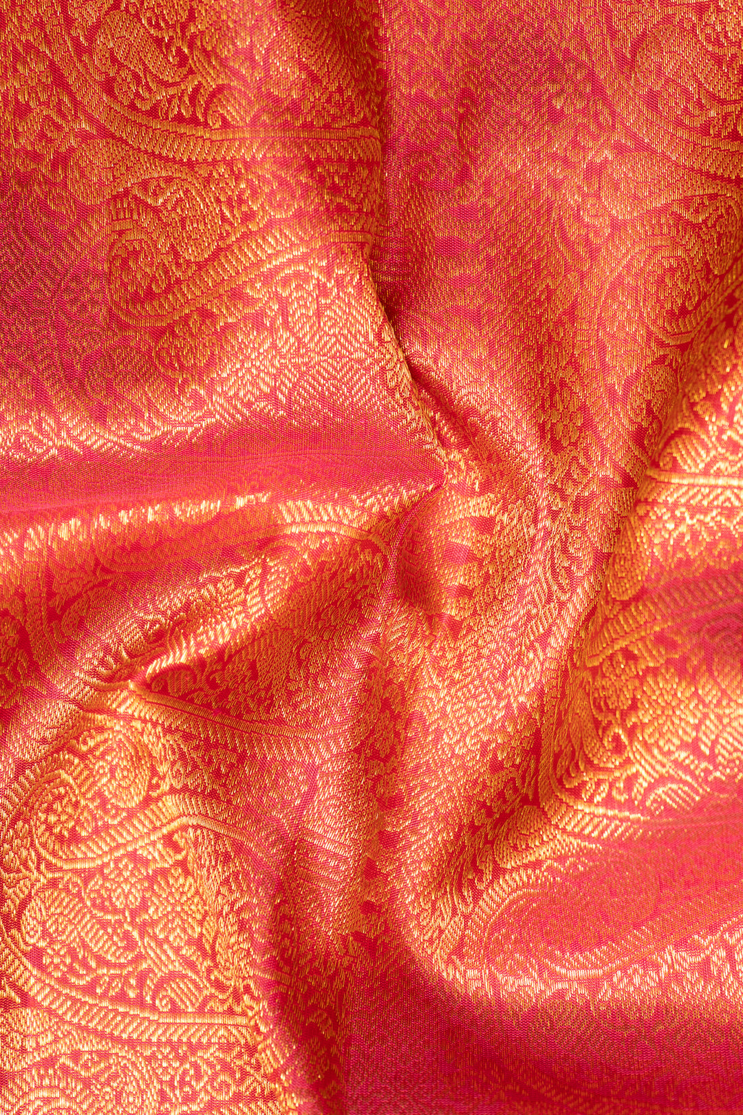 Blue and Orange Multi Checks Pure Kanjivaram Silk Saree - Clio Silks