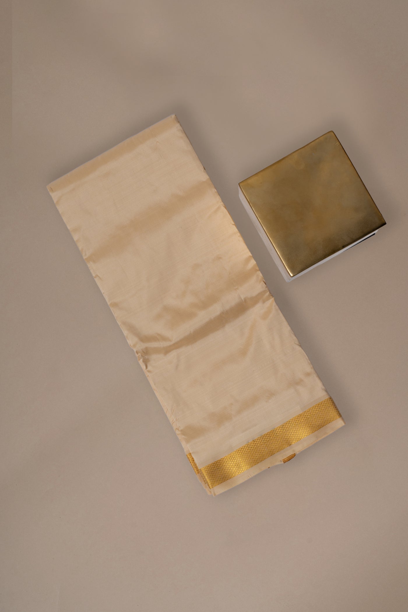 Gold Pure Silk Men's Dhoti