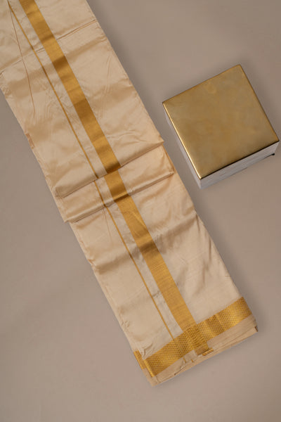 Gold Pure Silk Men's Dhoti