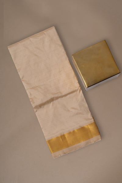 Premium Gold Silk Traditional Men's Dhoti