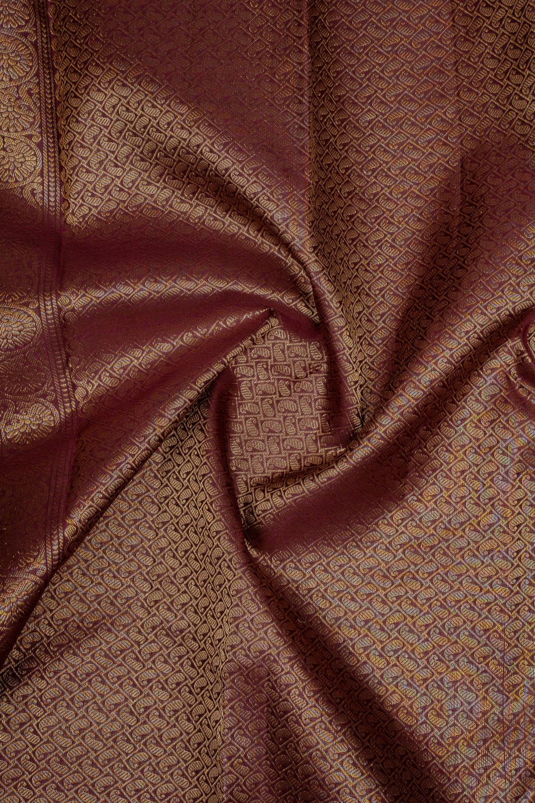Purple and Maroon Triple Pettu Pure Kanchipuram Silk Saree