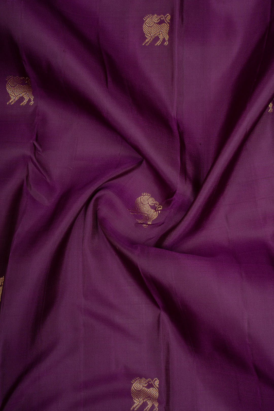 Purple and Maroon Triple Pettu Pure Kanchipuram Silk Saree