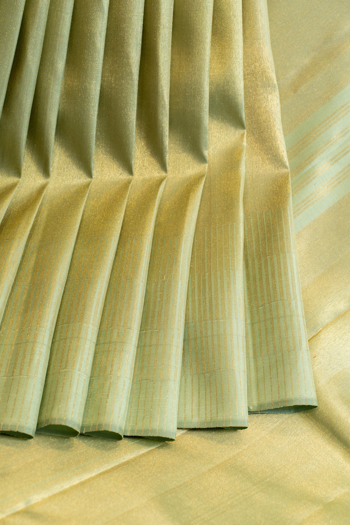 Mint green 8 Kol pure Kanchipuram silk saree
