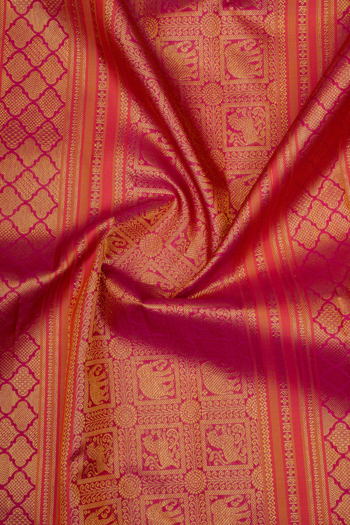 Maroon Traditional Pure Kanchipuram Silk Saree