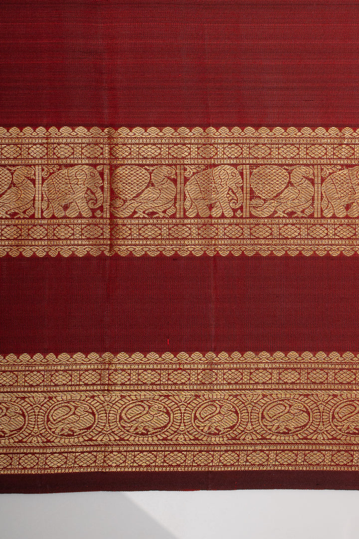 Brown Traditional Pure Kanchipuram Silk Saree
