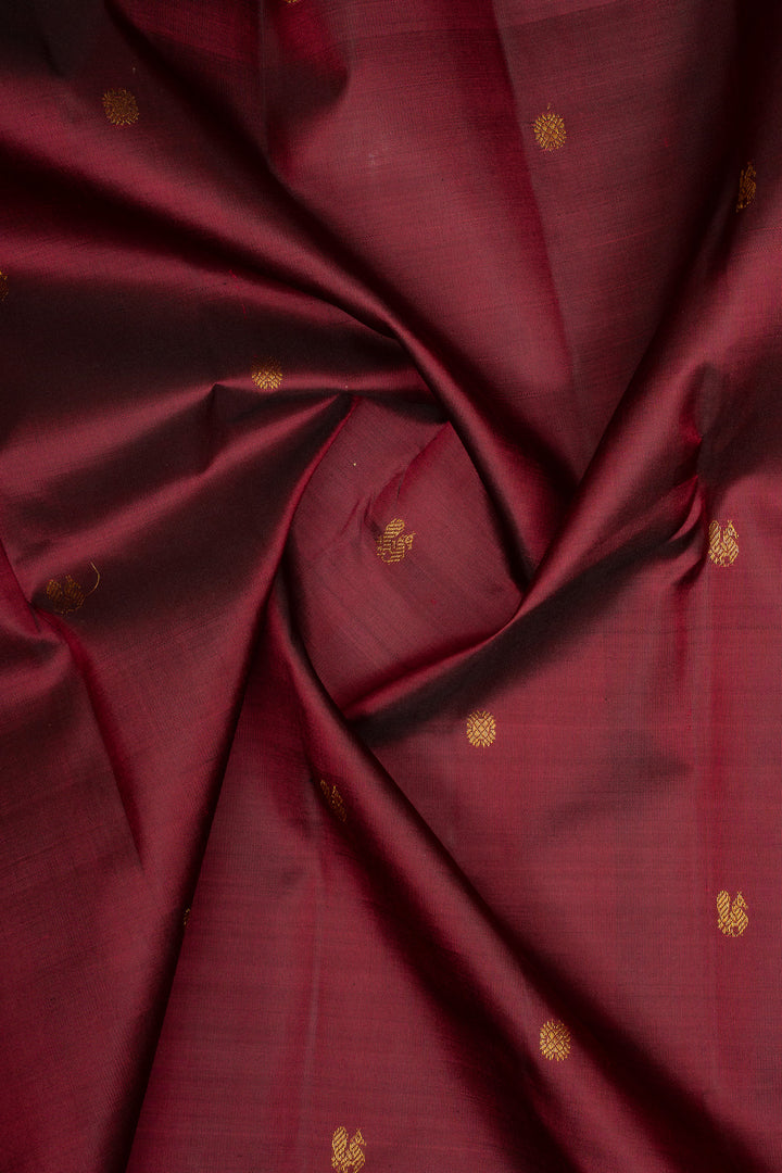 Maroon Traditional Pure Kanchipuram Silk Saree