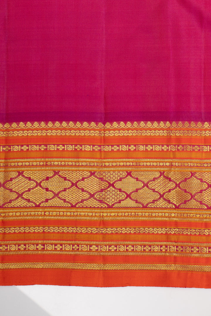 Maroon Traditional Pure Kanchipuram Silk Saree
