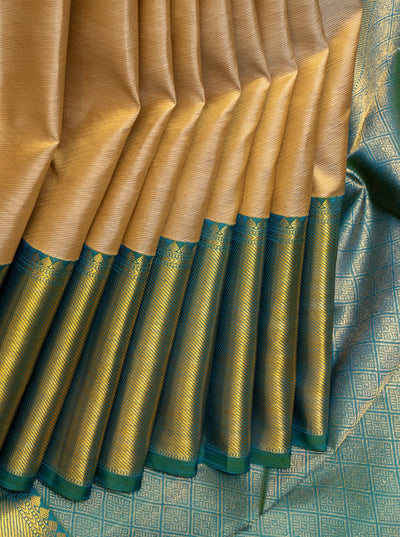Gold Thread Stripes Pure Kanchipuram Silk Saree
