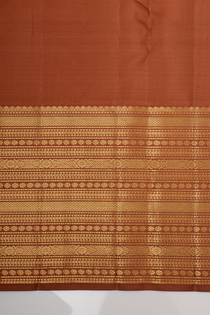 Brown Traditional Pure Kanchipuram Silk Saree
