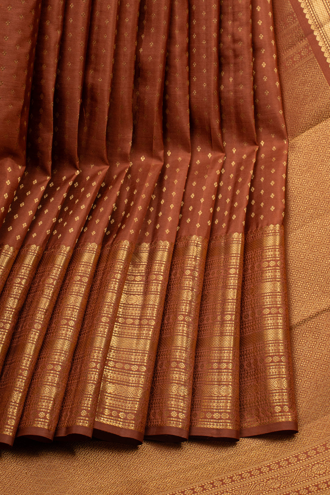 Brown Traditional Pure Kanchipuram Silk Saree