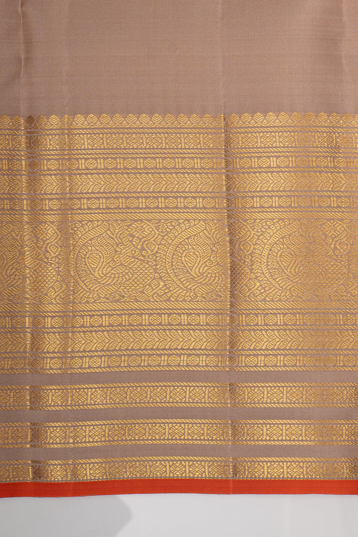 Mauve traditional pure kanchipuram silk saree
