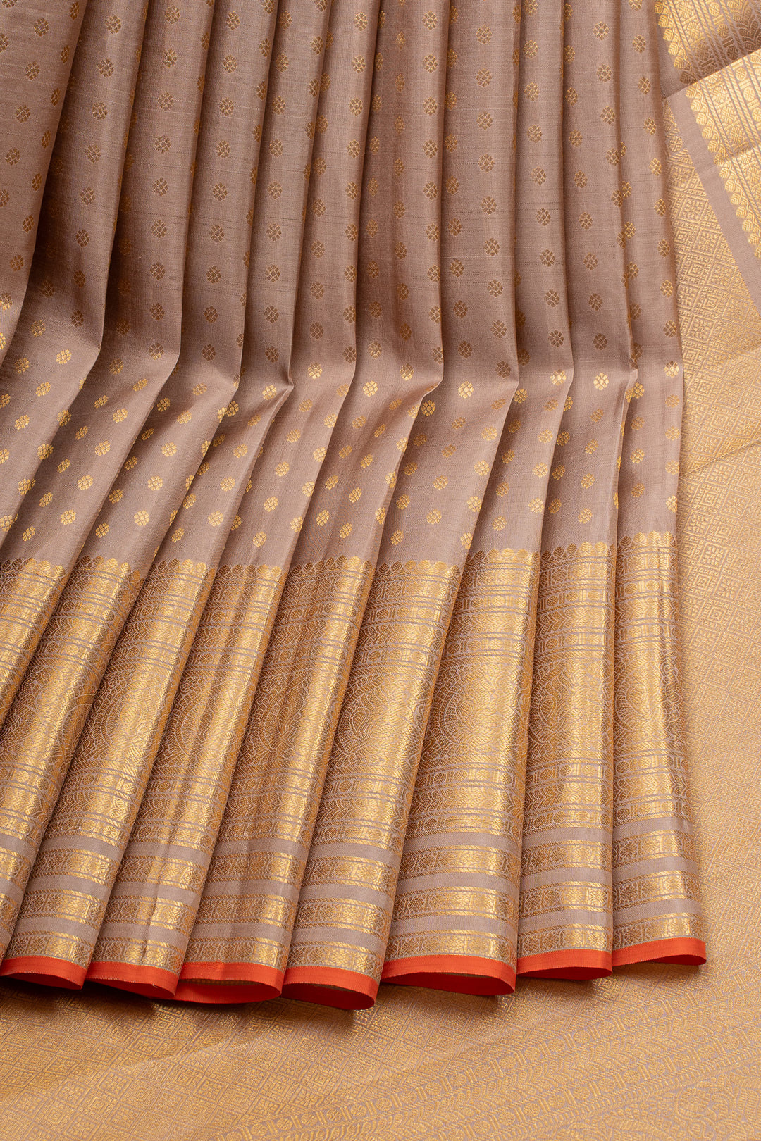 Mauve traditional pure kanchipuram silk saree
