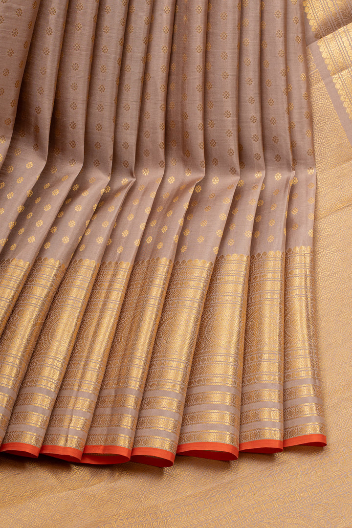 Mauve traditional pure kanchipuram silk saree