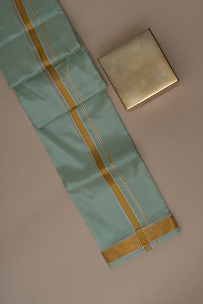 Green Pure Silk Dhoti