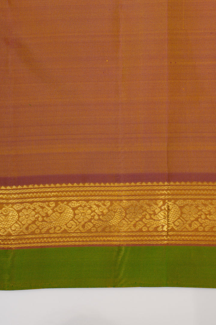 Yellow Small Border Pure Kanchipuram Silk Saree