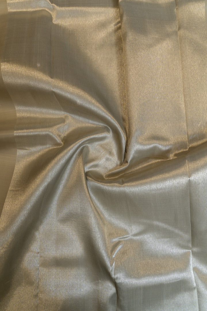 Silverish grey 8 Kol pure Kanchipuram silk saree