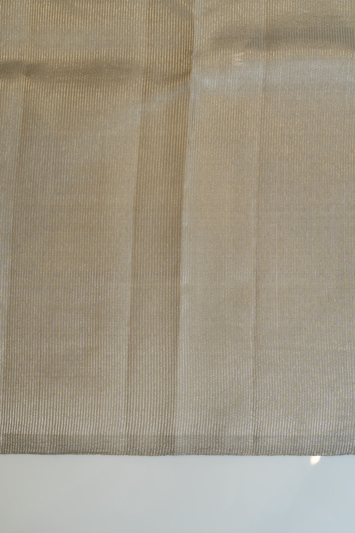 Silverish grey 8 Kol pure Kanchipuram silk saree